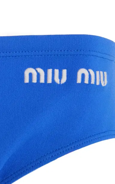 Miu Miu Logo-Knit Nylon Panties | Thumbnail 6 Miu Miu Logo-Knit Nylon Panties | Thumbnail 6