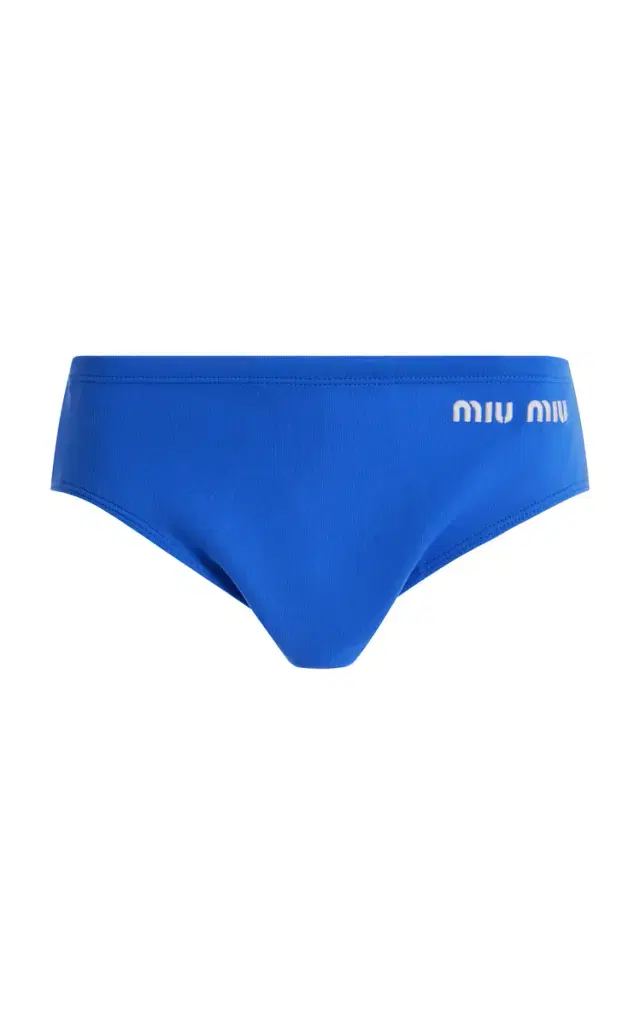 Miu Miu Logo-Knit Nylon Panties