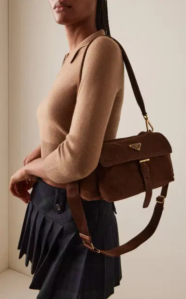 Prada Explore Small Suede Bag | Thumbnail 3 Prada Explore Small Suede Bag | Thumbnail 3