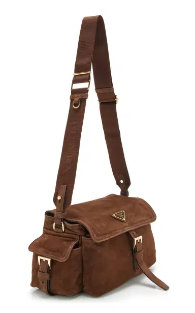 Prada Explore Small Suede Bag | Thumbnail 6 Prada Explore Small Suede Bag | Thumbnail 6