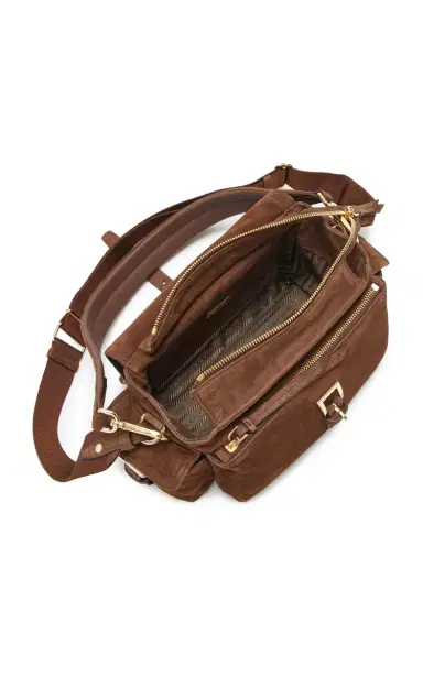 Prada Explore Small Suede Bag | Thumbnail 8 Prada Explore Small Suede Bag | Thumbnail 8