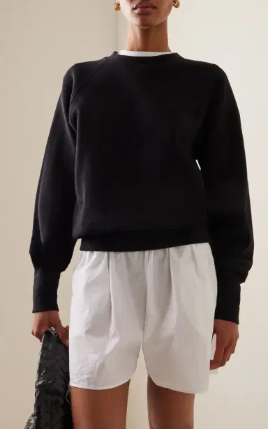 Les Tien Linda Classic Raglan-Sleeve Cotton Sweatshirt | Thumbnail 3