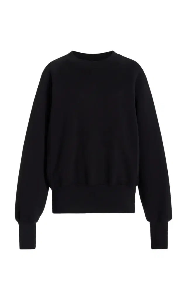 Les Tien Linda Classic Raglan-Sleeve Cotton Sweatshirt