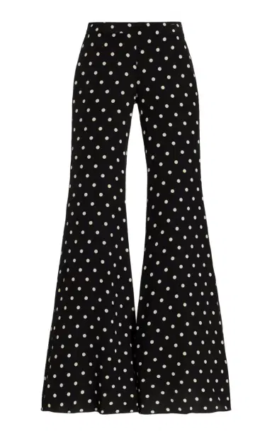 FRANÇOISE Exclusive Catherine Polka-Dot Deadstock-Silk Flared Pants | Thumbnail 1 FRANÇOISE Exclusive Catherine Polka-Dot Deadstock-Silk Flared Pants | Thumbnail 1