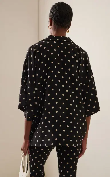FRANÇOISE Exclusive Zaoua Polka-Dot Deadstock-Silk Shirt | Thumbnail 5 FRANÇOISE Exclusive Zaoua Polka-Dot Deadstock-Silk Shirt | Thumbnail 5