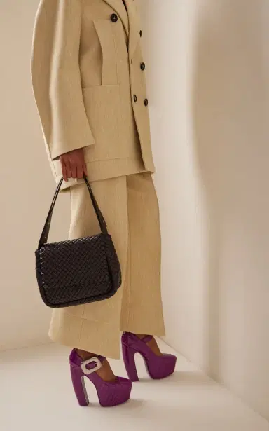 Bottega Veneta Croc-Embossed Leather Mary-Jane Platform Pumps | Thumbnail 4 Bottega Veneta Croc-Embossed Leather Mary-Jane Platform Pumps | Thumbnail 4