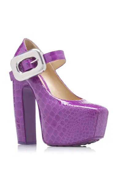 Bottega Veneta Croc-Embossed Leather Mary-Jane Platform Pumps | Thumbnail 7 Bottega Veneta Croc-Embossed Leather Mary-Jane Platform Pumps | Thumbnail 7