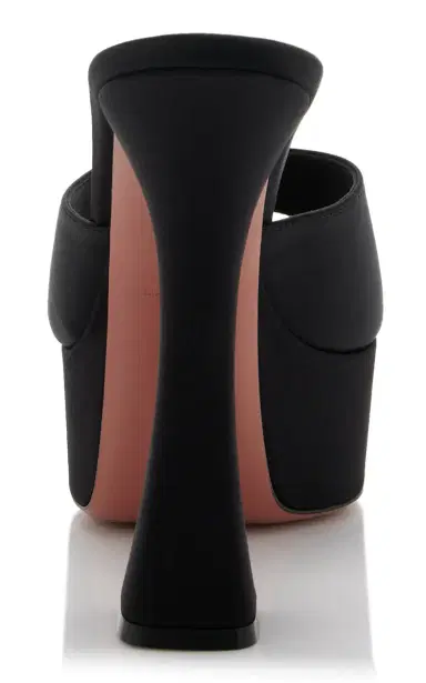 Amina Muaddi Dalida Satin Platform Mules | Thumbnail 5