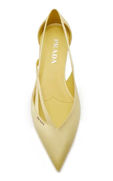 Prada Cutout Leather Ballet Flats | Thumbnail 3