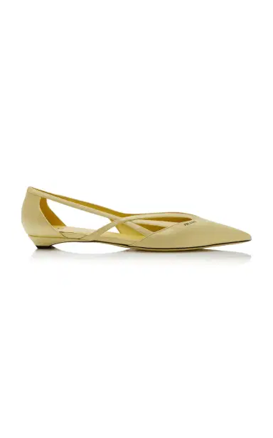 Prada Cutout Leather Ballet Flats | Thumbnail 6