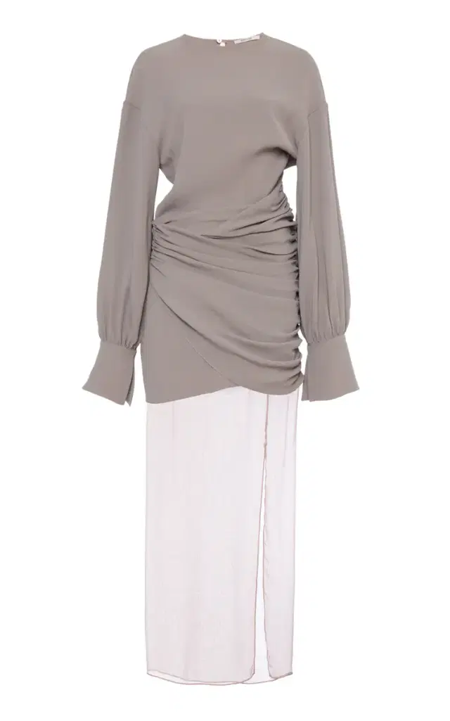 Nensi Dojaka Drop-Waist Midi Dress