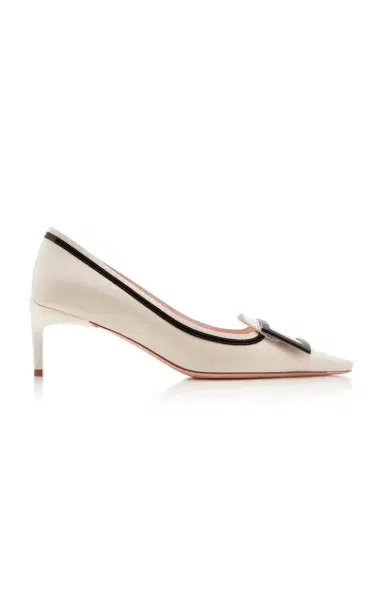 Roger Vivier Decollete Patent-Trimmed Leather Pumps | Thumbnail 6 Roger Vivier Decollete Patent-Trimmed Leather Pumps | Thumbnail 6