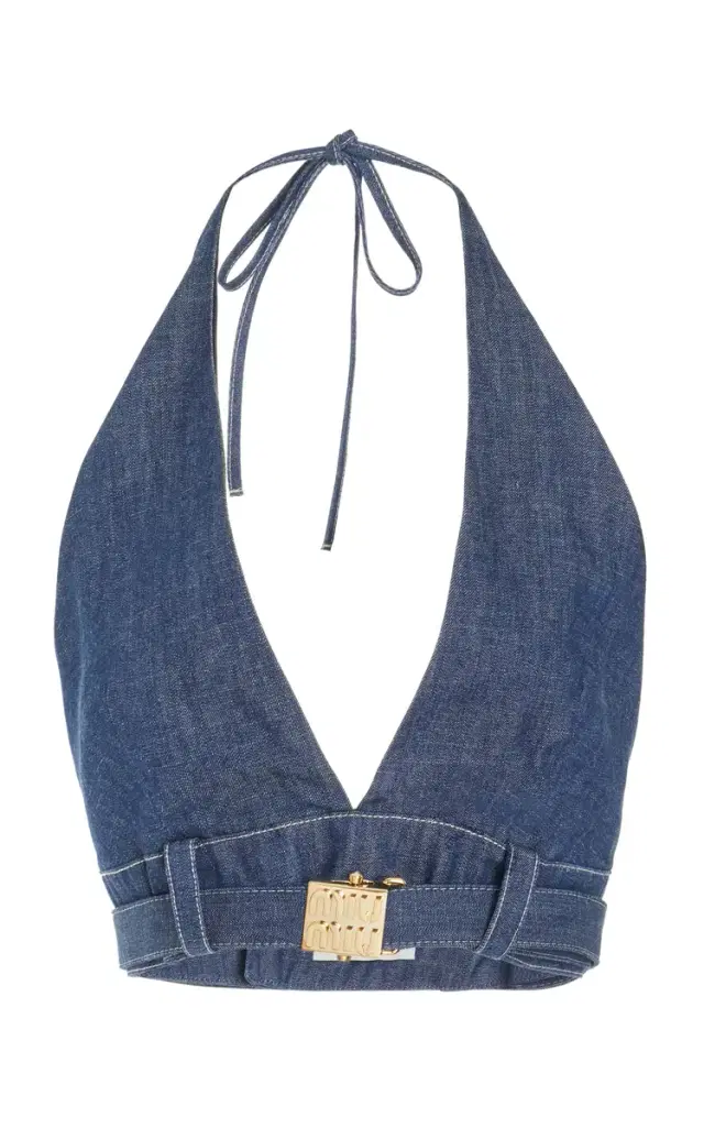 Raw Denim Bra Top