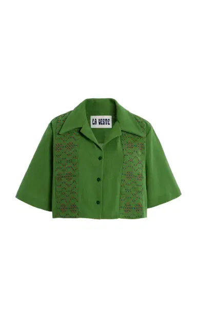 LA VESTE Juggle Patchwork Cotton Shirt | Thumbnail 6