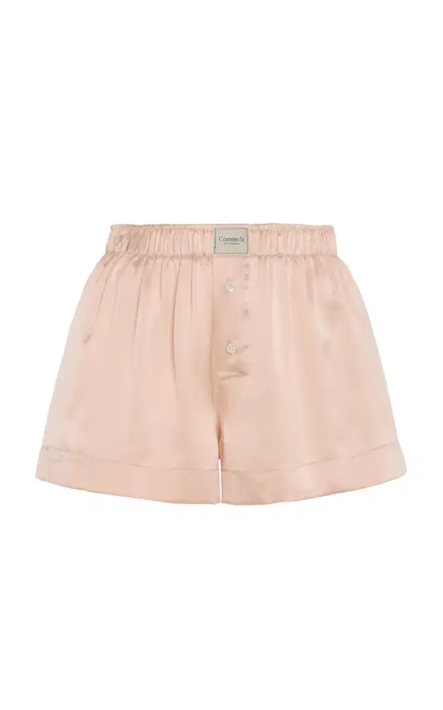 La Boxer Classica Silk-Charmeuse Shorts