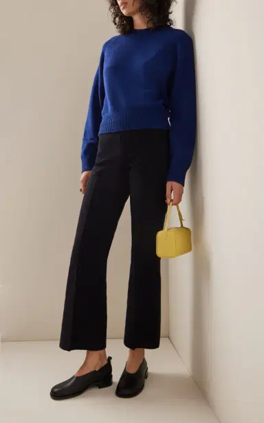 HIGH SPORT Long Kick Flared Stretch-Cotton Knit Pants | Thumbnail 2 HIGH SPORT Long Kick Flared Stretch-Cotton Knit Pants | Thumbnail 2