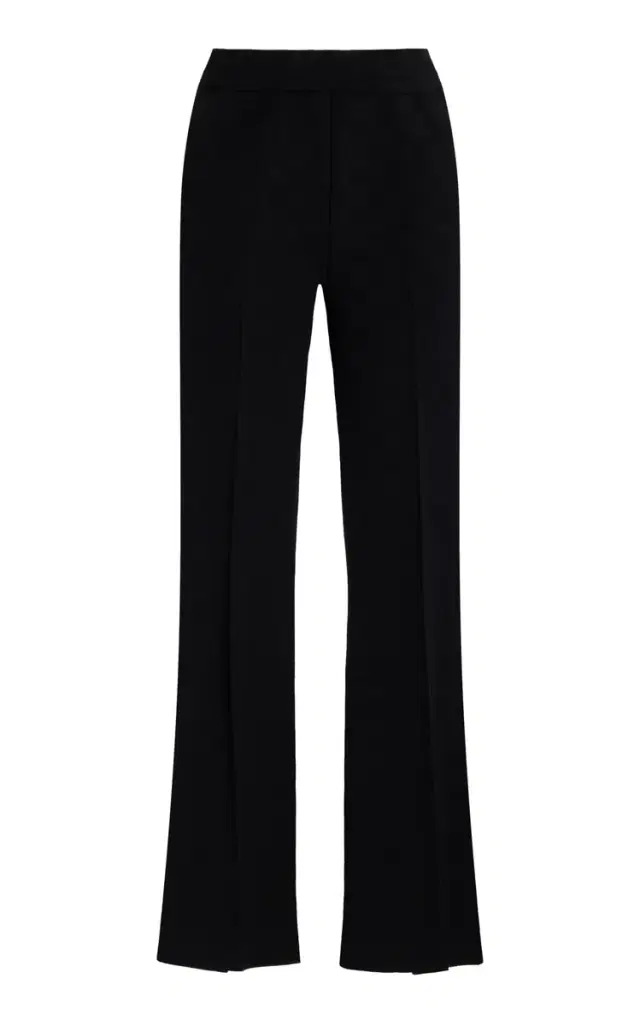 High Sport Long Kick Flared Stretch-Cotton Knit Pants