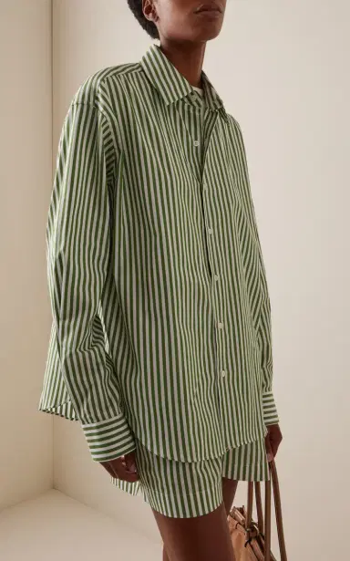 Comme Si La Classica Striped Cotton-Poplin Shirt | Thumbnail 4 Comme Si La Classica Striped Cotton-Poplin Shirt | Thumbnail 4