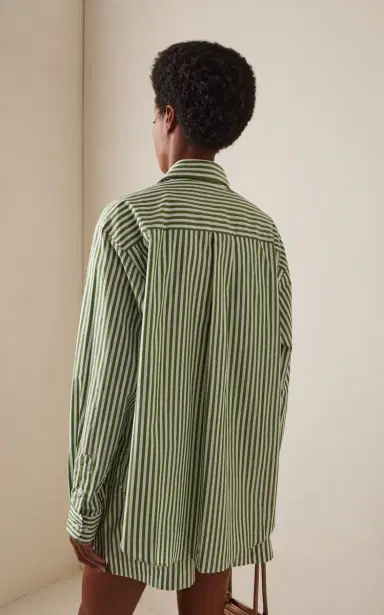 Comme Si La Classica Striped Cotton-Poplin Shirt | Thumbnail 5 Comme Si La Classica Striped Cotton-Poplin Shirt | Thumbnail 5