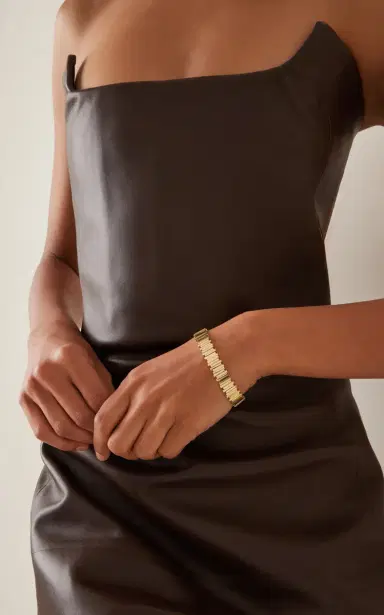 Suzanne Kalan Golden Solid Gold Tennis Bracelet | Thumbnail 2 Suzanne Kalan Golden Solid Gold Tennis Bracelet | Thumbnail 2
