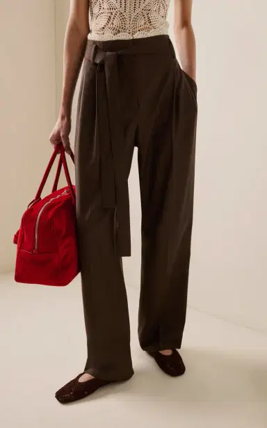 Magda Butrym Lace-Trimmed Wool Straight-Leg Pants | Thumbnail 3 Magda Butrym Lace-Trimmed Wool Straight-Leg Pants | Thumbnail 3