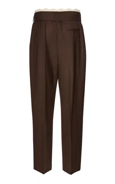 Magda Butrym Lace-Trimmed Wool Straight-Leg Pants | Thumbnail 5 Magda Butrym Lace-Trimmed Wool Straight-Leg Pants | Thumbnail 5