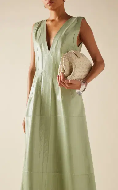 Bottega Veneta Tasseled Leather Midi Dress | Thumbnail 2 Bottega Veneta Tasseled Leather Midi Dress | Thumbnail 2