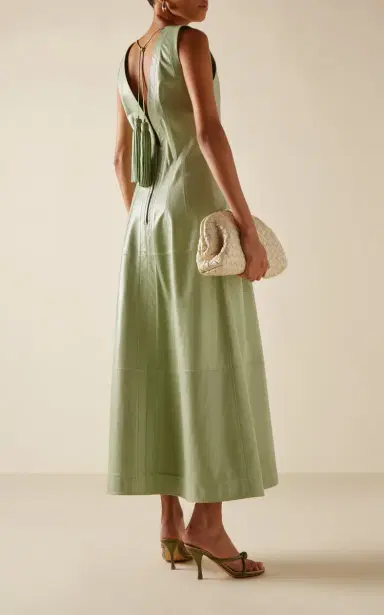 Bottega Veneta Tasseled Leather Midi Dress | Thumbnail 4 Bottega Veneta Tasseled Leather Midi Dress | Thumbnail 4