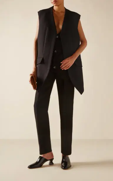 Bottega Veneta Oversized Cotton-Blend Melange Vest | Thumbnail 4 Bottega Veneta Oversized Cotton-Blend Melange Vest | Thumbnail 4