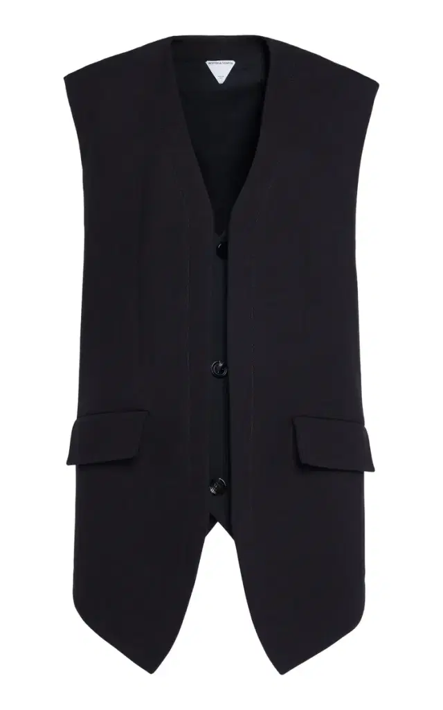 Oversized Cotton-Blend Melange Vest