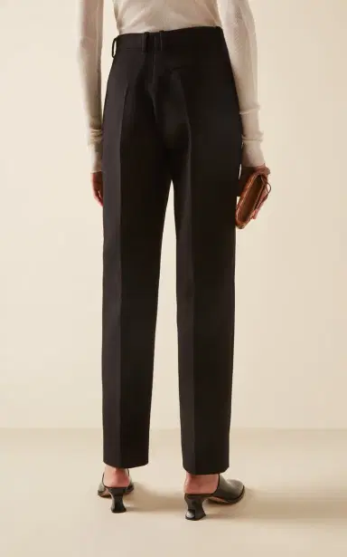 Bottega Veneta Cotton-Blend Melange Straight-Leg Pants | Thumbnail 4