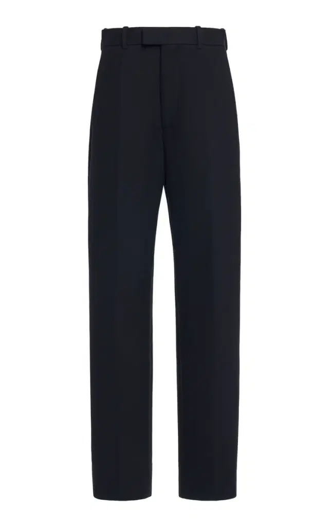 Bottega Veneta Cotton-Blend Melange Straight-Leg Pants