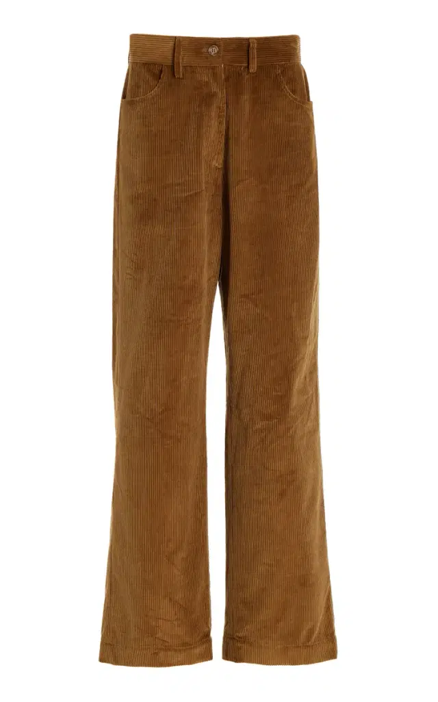 Organic Cotton Corduroy Wide-Leg Pants