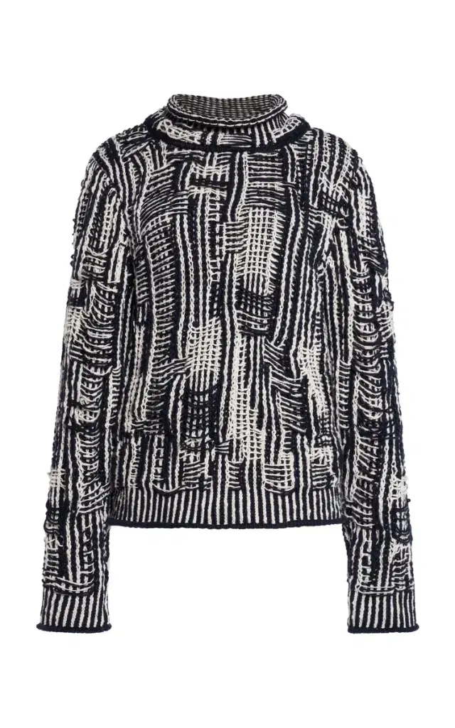 Bottega Veneta Cotton Intrecciato-Knit Sweater
