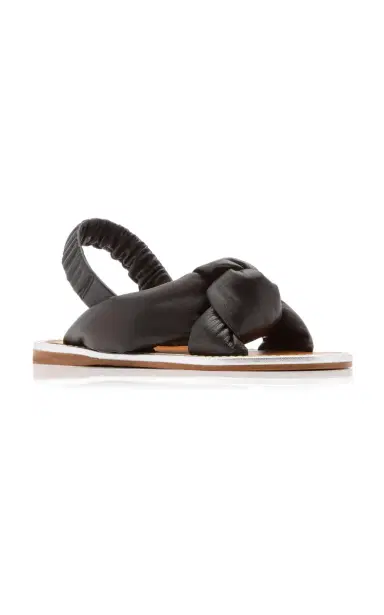 Miu Miu Puffy Leather Sandals | Thumbnail 6