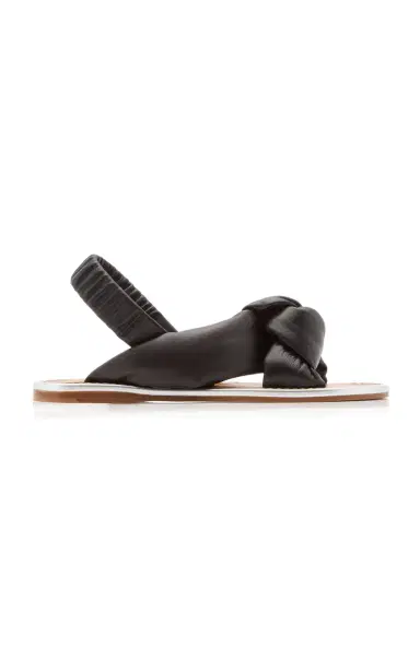 Miu Miu Puffy Leather Sandals | Thumbnail 1
