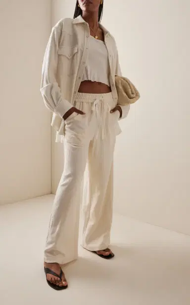 TWP Main St. Cotton-Terry Pants - Ivory - XS | Thumbnail 2 TWP Main St. Cotton-Terry Pants - Ivory - XS | Thumbnail 2
