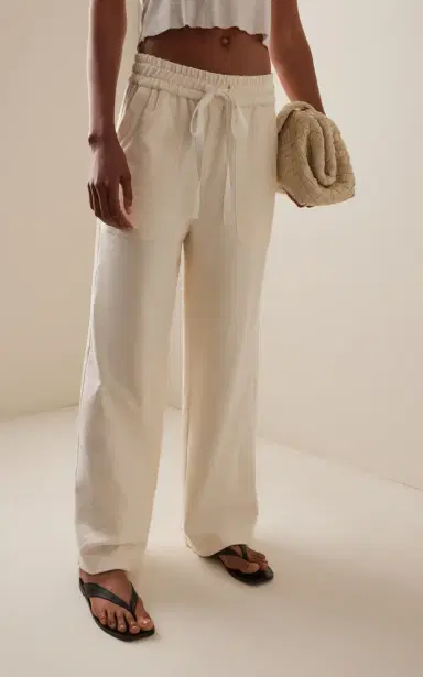 TWP Main St. Cotton-Terry Pants - Ivory - XS | Thumbnail 3 TWP Main St. Cotton-Terry Pants - Ivory - XS | Thumbnail 3