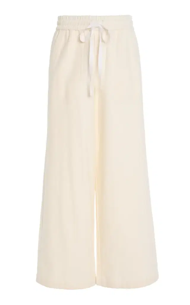 Main St. Cotton-Terry Pants - Ivory - XS