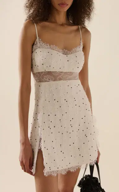Giambattista Valli Lace-Trimmed Wool Boucle Mini Dress | Thumbnail 3 Giambattista Valli Lace-Trimmed Wool Boucle Mini Dress | Thumbnail 3