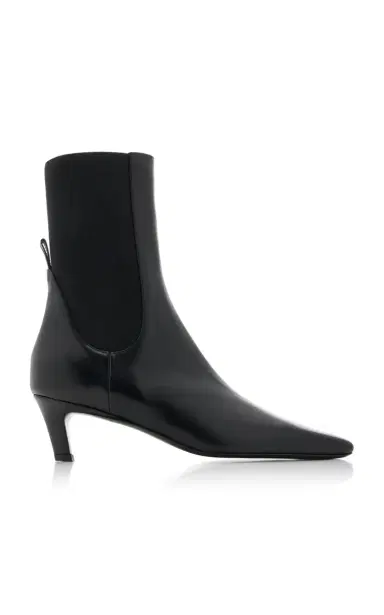 TOTEME The Mid Heel Leather Boots | Thumbnail 1 TOTEME The Mid Heel Leather Boots | Thumbnail 1