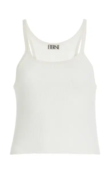 ÉTERNE Ribbed Cotton Tank Top | Thumbnail 12 ÉTERNE Ribbed Cotton Tank Top | Thumbnail 12