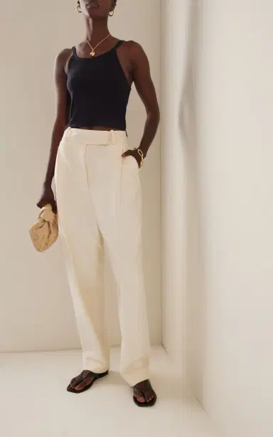 ÉTERNE Ribbed Cotton Tank Top | Thumbnail 4 ÉTERNE Ribbed Cotton Tank Top | Thumbnail 4