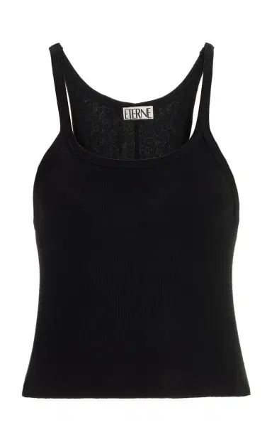 ÉTERNE Ribbed Cotton Tank Top | Thumbnail 1 ÉTERNE Ribbed Cotton Tank Top | Thumbnail 1