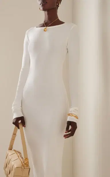 ÉTERNE Cotton-Blend Maxi Dress | Thumbnail 3 ÉTERNE Cotton-Blend Maxi Dress | Thumbnail 3