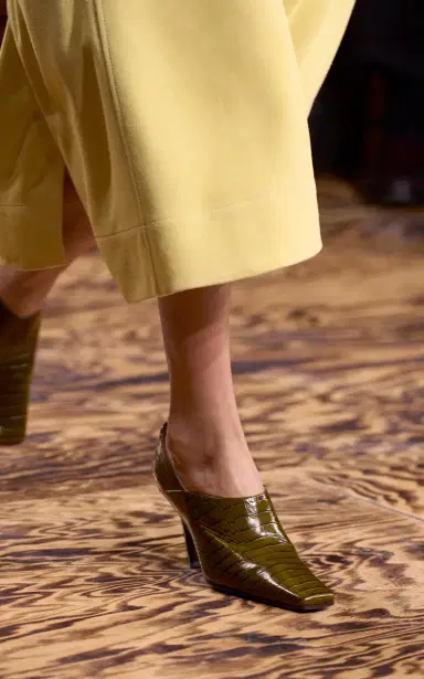Bottega Veneta Croc-Effect Leather Loafer Pumps | Thumbnail 2