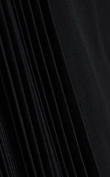 Prada Belt-Detailed Pleated Crepe-Cady Midi Skirt | Thumbnail 5