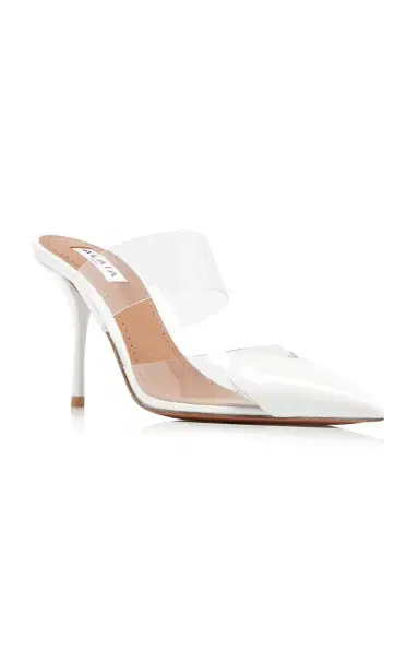 Alaïa Le Cœur PVC; Leather Mules | Thumbnail 5 Alaïa Le Cœur PVC; Leather Mules | Thumbnail 5