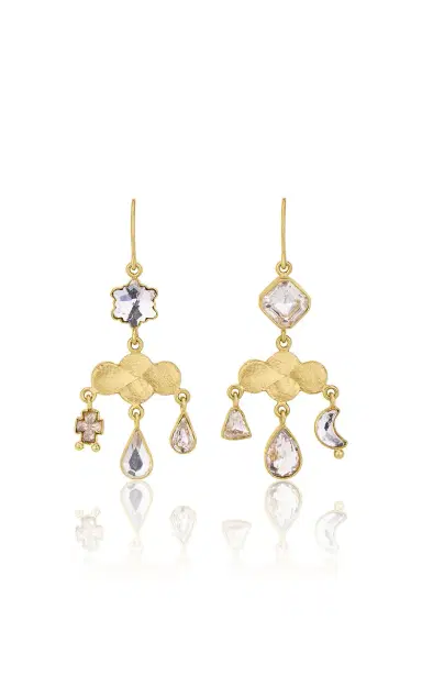 Grainne Morton 18K Gold Plated Silver Vintage Crystal And Rhinestone Girandole Earrings | Thumbnail 1 Grainne Morton 18K Gold Plated Silver Vintage Crystal And Rhinestone Girandole Earrings | Thumbnail 1