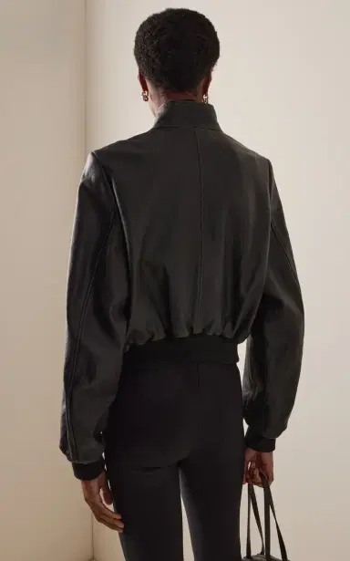 FRAME Harrington Leather Bomber Jacket | Thumbnail 12